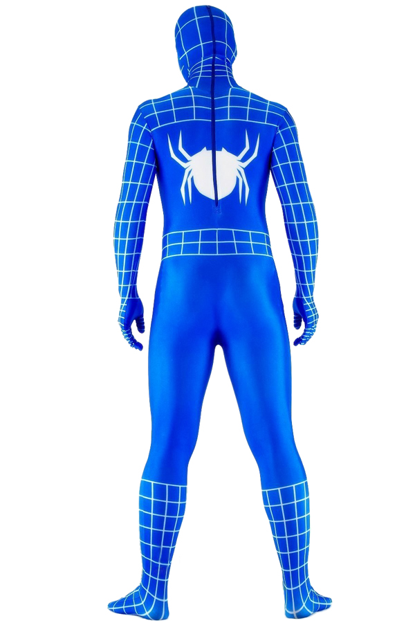 Halloween Costumes Stylish Royal Blue Spideman Zentai Suit - Click Image to Close